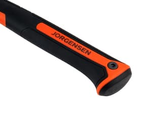 Jorgensen 20 oz Straight Claw Hammer with Magnetic Nail Holder, Rip Claw Hammer with Milled Face & Shock Absorbing Grip, Heavy Duty One-piece Forged Hammer