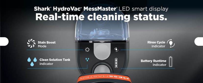 Shark Wet Dry Vacuum Mop All-in-One Cordless Hardfloor Cleaner, HydroVac MessMaster, 3-in-1 Self-Cleaning System, Strong Suction with 2 Brushrolls & 2 Solutions, for Hard Floors & Area Rugs, AW261