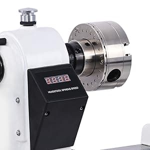 CXRCY 12" x 18" Wood Lathe, Powerful Benchtop Wood Lathe Machine 3/4 HP Infinitely Variable Speed 650-3800 RPM with Lathe Belt & Goggle for Woodworking, Woodturning (Model:WL460-12VF)