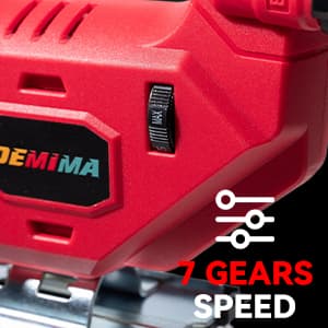 Cordless Jig Saw for Milwaukee M18 Battery, 7 Speed Variable Up to 3200RPM, LED Light, 45° Bevel Cuts, 3 Orbital Motions, with Jig Saw Blade for Straight/Curve/Circle Cutting(Battery Not Include)