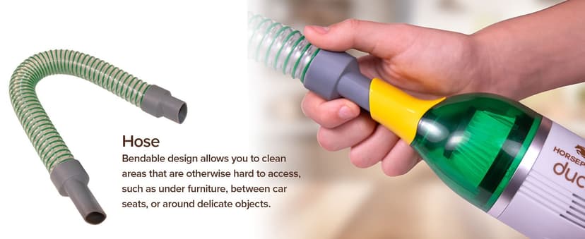 Duck Compact Cordless Vacuum by Horsepower, Ultra-Powerful, Strong Suction, AS-SEEN-ON-TV, Easy To Store, Rechargeable. Home, Auto, Pet Hair, Fits In Tiny Crevices, Includes Hose, Crevice Tool & Brush