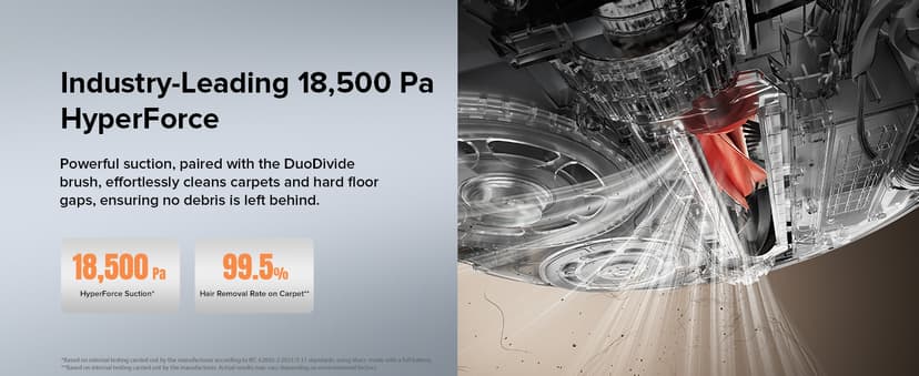 roborock Qrevo Edge Robot Vacuum and Mop, 18,500Pa Suction, Zero-Tangling, AdaptiLift Chassis, Al Obstacle Recognition, Hot Water Mop Washing & Dock Self Cleaning, Corner to Edge Deep Cleaning