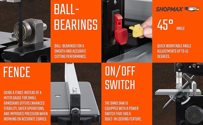 SHOPMAX 4.2 Amp 10-inch Benchtop Band Saw