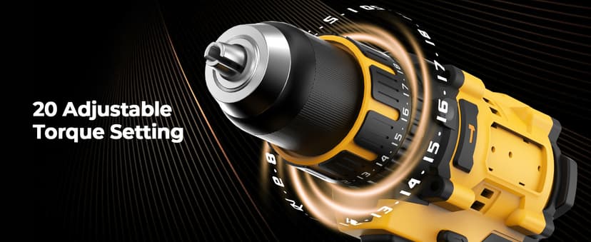 Cordless Hammer Drill Compatible with Dewalt 20V MAX Battery(No Battery)20V Brushless Drill, 1/2" Cordless Drill for Concrete with Variable Speed for Home Improvement, Woodworking, Metal