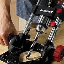 Milescraft 1348 Drill Mate PRO – Heavy-Duty Portable Drill Press Drilling Guide, ½” Chuck, Precision Drilling Jig Attachment for Drilling Angled or Straight Holes, Adjustable Drill Guide Attachment