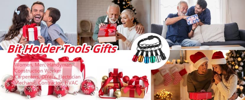 12PCS Bit Holders 1/4 Socket, Hex Shank Screwdriver Bit Holder for Impact Driver Drill Bit Keychain Extension Bar Quick Release Easy Change, Screwdriver Bit Holders for Tools & Home Improvement Gift