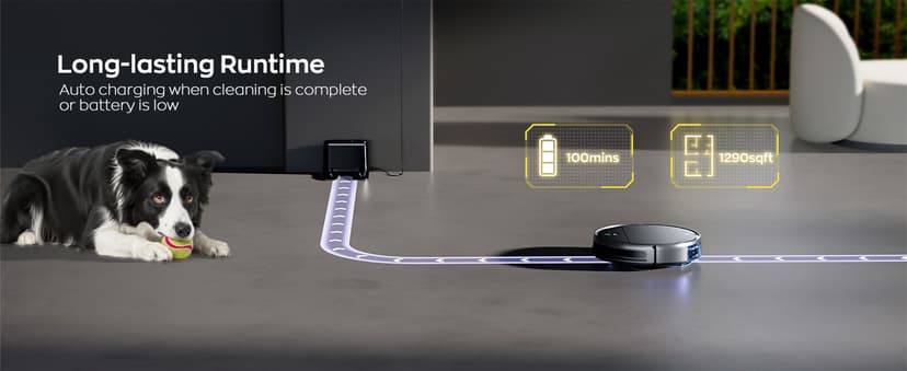 Robot Vacuum and Mop Combo, 2 in 1 Robotic Vacuums Cleaner with WiFi/App, Robot Vacuum with Water Tank, Strong Suction, Schedule, Self-Charging, Quiet, for Hard Floor, Pet Hair, Low Pile Carpet