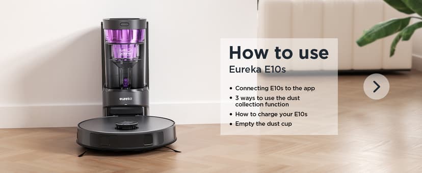 Eureka Robot Vacuum with Bagless Self Emptying Station, 2 in 1 Robotic Vacuum and Mop Combo, 60-Day Capacity, 4000Pa Suction, Auto Lifting Mop, LiDAR Navigation,NER E10s