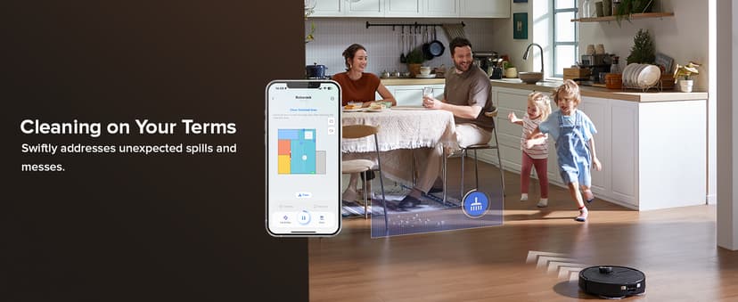 roborock Qrevo Master Robot Vacuum and Mop Combo, 10,000Pa Suction, FlexiArm Design Side Brush & Mop, Auto Mop Washing & Drying, Self-Emptying&Refilling, Dock Self-Cleaning, Obstacle Avoidance, Black