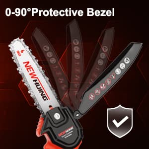 Mini Cordless Chainsaw Kit, Upgraded 6" One-Hand Handheld Electric Portable Chainsaw, 21V Rechargeable Battery Operated, for Tree Trimming and Branch Wood Cutting by New Huing