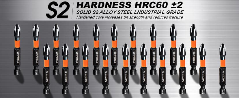 10-Pack Phillips Bits #2 Impact, 2-Inch Magnetic Phillips Head Drill & Screwdriver Bits, PH2 Premium S2 Steel 1/4" Hex Shank for Impact Drivers, Professional & DIY Use