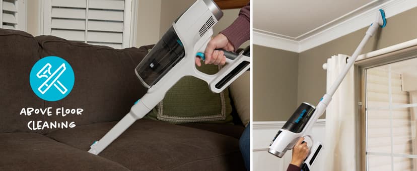 Simplicity Vacuums Stick Vacuum Cordless Rechargeable S67, Lightweight Household Vacuum Cleaners for Pet Hair with 3 Speeds, Multi-Surface Use, HEPA Filter Media, 35 Min Runtime, LED Light, Wall Mount