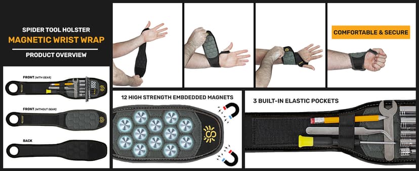 Spider Tool Holster - Improve The Way You Carry Your Power Drill, Driver, Multitool, Pneumatic, Multi-Tool and More on Your Belt - Compatible With All Major Tool Brands