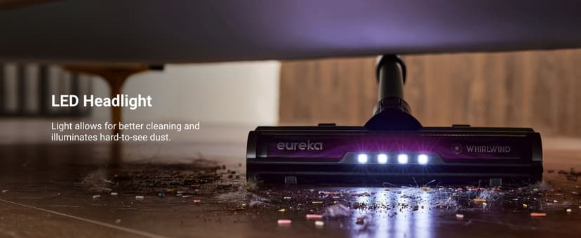 Eureka Cordless Vacuum Cleaner Lightweight, Stick Vacuum Rechargeable for Hardwood, Pet Hair, Blue w/Clean Station, Stylus Elite NEC490SE