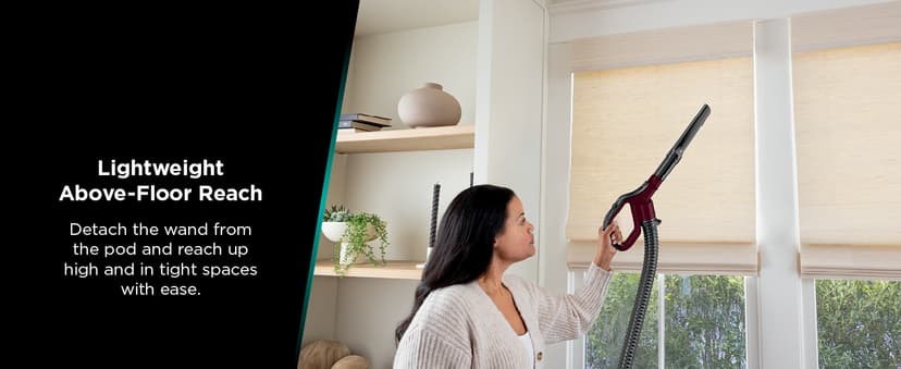 Shark DETECT Lift-Away Corded Upright Vacuum with Detect Technology, Self-Cleaning Brushroll for No Hair Wrap, Anti-Allergen Complete Seal, and Odor Neutralizer Technology, Burgundy, LA492