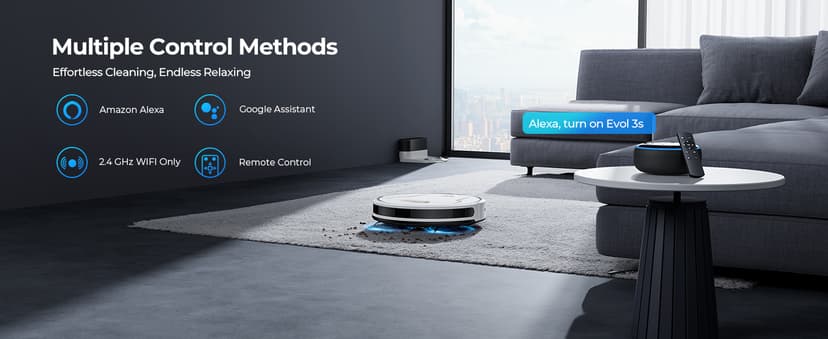 Robot Vacuum and Mop 4000Pa Suction, 3 in1 Robotic Vacuums with Self-Charging, App&Remote&Voice Control, Robot Vacuum for Pet Hair, Carpet, Hard Floor(White)