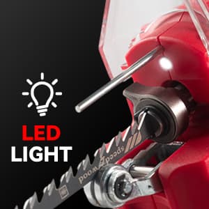 Cordless Jig Saw for Milwaukee M18 Battery, 7 Speed Variable Up to 3200RPM, LED Light, 45° Bevel Cuts, 3 Orbital Motions, with Jig Saw Blade for Straight/Curve/Circle Cutting(Battery Not Include)