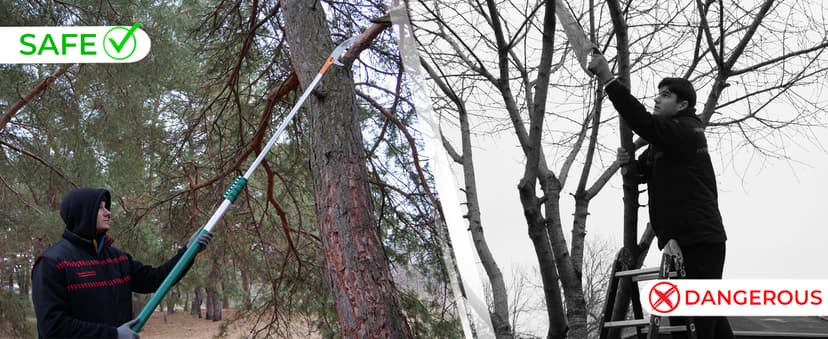 StartPro 18ft Tree Pruning Saw, Telescopic Manual Lightweight Extendable Pole Saw with Sharp Carbon-Enriched Blade for Efficient Tree Maintenance and High-Reach Branch Cutting.