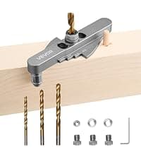 VEVOR Drill Guide, Multi-Angle Press Portable Precision Drilling Guide Jig Attachment, with Large Handle and Mounting Holes, Aluminum Alloy, for Drilling Angled or Straight Holes, for Wood Working
