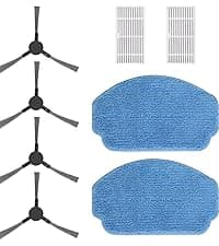 Robot Vacuum and Mop Combo, 2-in-1 Robotic Vacuum Cleaner with Tangle-Free Suction, WiFi/Alexa/App Control, Auto Recharge, Ultra-Slim Quiet Design for Pet Hair, Hard Floors & Low-Pile Carpets