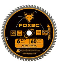 FOXBC 6-1/2 inch Circular Saw Blade 40T 60T Combo Pack, Ultra Fine Finish for Wood Cutting, Thin-Kerf with 5/8" Arbor