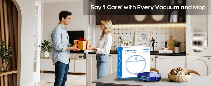 Robot Vacuum and Mop Combo, 2 in 1 Robot Vacuums Cleaner with WiFi/App, Robotic Vacuum with Strong Suction, Schedule, Self-Charging, Slim, Quiet, Ideal for Hard Floor, Pet Hair, Low Pile Carpet