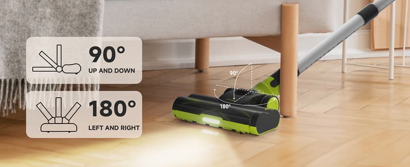 UNINELL HOME Cordless Vacuum Cleaner, 45Kpa 55 Mins Vacuum Cleaners for Home, Vacuum Cleaner Self-Standing, Anti-Tangle Stick Vacuum, Lightweight, Wall Mount Charging Vacuum for Pet Hair,Carpet,Floor