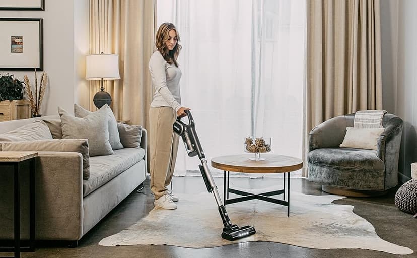 Farberware Classic Stick Vacuum Cleaner, Powerful Suction and Lighted Motor Brush for Carpet and Hard Floors, Converts to Handheld Vacuum for Pet Hair