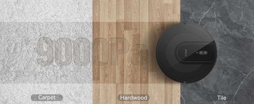 Robot Vacuum Cleaner with Self-Emptying Base – 9000Pa Suction, 85 Days of Dust Storage, Wi-Fi/App/Alexa Control – Ideal for Hard Floors, Low Carpets, and Pet Hair