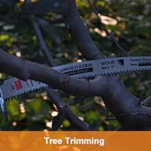 Sawzall Blades for Cutting Trees, 5 Pack 15 Inch 6 Tpi Japanese Teeth Reciprocating Saw Blades, Cr-V Wood Cutting and Tree Trimming Blades with Curved Edge and Fleam-Ground Teeth