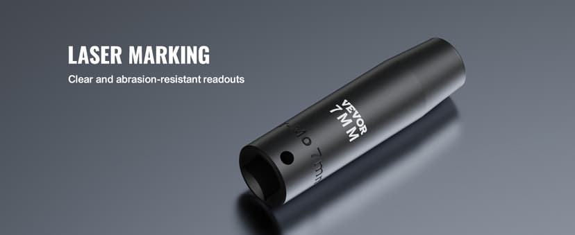 VEVOR 1/2" Drive Impact Socket Set, 65 Piece SAE 3/8" to 1-1/4" and Metric 10-24mm, 6 Point Cr-V Alloy Steel for Auto Repair, Easy-to-Read Size Markings, Rugged Construction, Storage Case