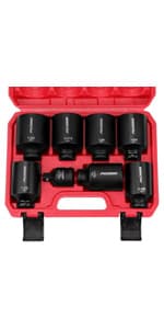 12-Piece Magnetic Nut Driver Set - Premium Impact Power Hex Nut Driver Drill Bit Master Kit, SAE & Metric, 1/4-Inch Quick-Change