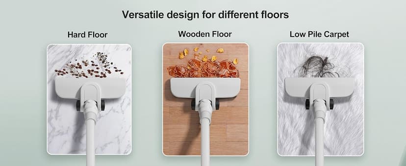 S6 Cordless Vacuum Cleaner for Home, 30KPa Stick Vacuum with 6 * 2000mAh Detachable Battery, up to 40 Mins Runtime, 6 in 1 Rechargeable Lightweight Vacuum for Hard Floor, Carpet and Pet Hair