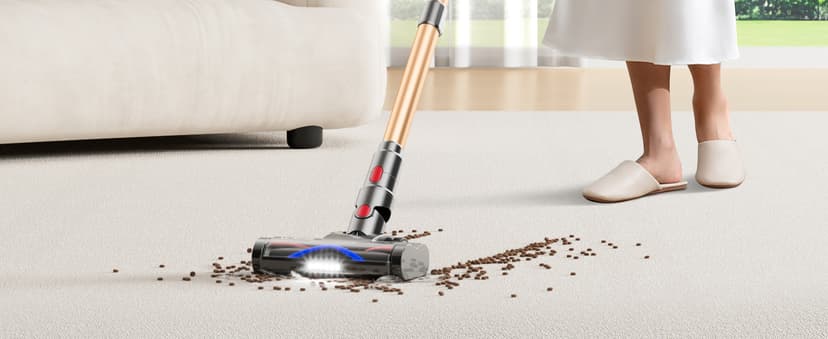 Cordless Vacuum Cleaner, 30Kpa Vacuum Cleaners for Home, Max 50Mins Runtime, Anti-Tangle Stick Vacuum, LED Screen, 1.5L Dust Cup, Rechargeable Lightweight Vacuum for Hardwood Floor, Carpets, Pet Hair