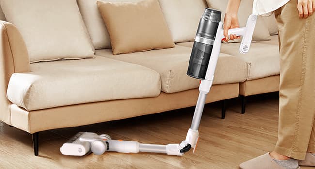JONR VC08 Pro Cordless Vacuum Cleaner with Auto-Empty Station Powerful Suction, 2.5L Large Dust Bag, 3 in 1 Clean Staion, Rechargeable, Stick Vacuum for Pet Hair, Carpets & Hardfloor