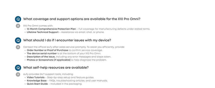 eufy X10 Pro Omni Robot Vacuum and Mop Combo, 8,000 Pa Suction, Dual Mops with 12 mm Auto-Lift and Carpet Detection, AI Obstacle Avoidance, Auto Mop Washing, Auto Drying, Self-Emptying, White