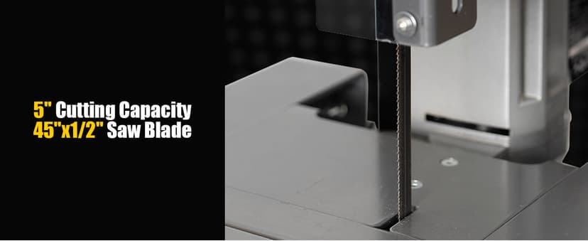 10A Variable Speed Metal Band Saw with Large Workbench, 5" Cutting Capacity, Adjustable Speed 137-472 FPM, BandSaw Perfect for Metalworking, Knife Cutting