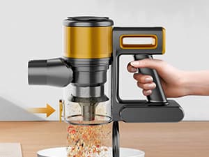 Cordless Vacuum Cleaner, 8 in 1 Powerful Stick Vacuum with 45min Runtime, Anti-Tangle Vacuum Cleaners for Home, Lightweight Handheld Wireless Vacuum for Hardwood Floor Carpet pet Hair, Gold