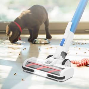 Cordless Vacuum Cleaner for Home, 45Kpa Lightweight Stick Vacuum with Powerful Suction, Rechargeable Battery Up to 50mins, Handheld Vacuum Cleaners for Hardwood Floors, Carpets, Pet Hair - Red