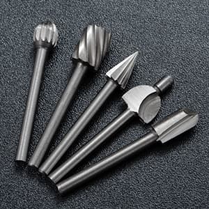 Wood Carving Bits Engraving Router Bit, 20pcs HSS Different Rotary Burr Set with 1/8"(3mm) Shank for Rotary Tools for DIY Woodworking, Carving, Drilling, Engraving, Trimming