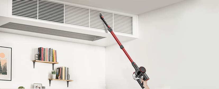 Cordless Vacuum Cleaner, 40Kpa 8-in-1 Vacuum Cleaners for Home, 45Mins Runtime Anti-Tangle Stick Vacuum with LED Display, 3 Modes Suction, Lightweight Vacuum for Hardwood Floor/Carpet/Pet Hair