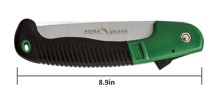FLORA GUARD 7.7-Inch Folding Saw, Pruning Hand Saw with Triple-Cut Razor Teeth for Wood Cutting, Tree Trimming, and Camping