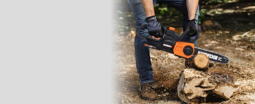 Worx WG322 20V Power Share 10" Cordless Chainsaw with Auto-Tension