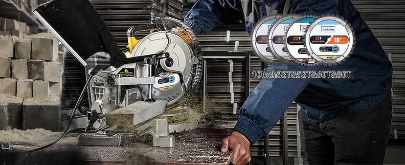 Luckyway 12 Inch Miter Saw Blade 80T with 1 Inch Arbor TCT Circular Saw Blade for Cutting Wood