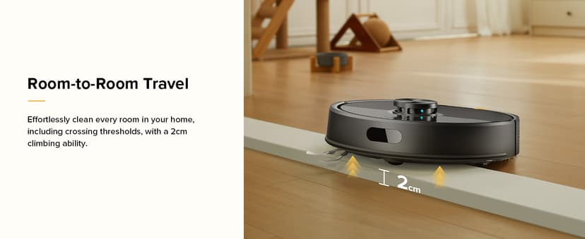 roborock Q7 M5 Robot Vacuum and Mop Combo, 10,000Pa HyperForce Suction, Robotic Vacuum Cleaner, Dual Anti-Tangle System, APP-Controlled Mopping, LiDAR Navigation, for Pet Hair and Carpet, Black