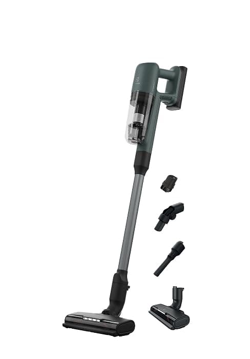 Electrolux Ergorapido Cordless 2-in-1 Vacuum Cleaner with High Suction Power and 180-Degree EasySteer Mobility, 48-Minute Run Time, 2 Power Modes, Satin White