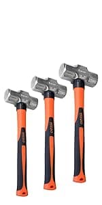 WEDO Brass Sledge Hammer With Fiberglass Handle, Non-Magnetic, Die-Forge, Corrosion Resistant, DIN Standard, 1lb, 300mm, 12"