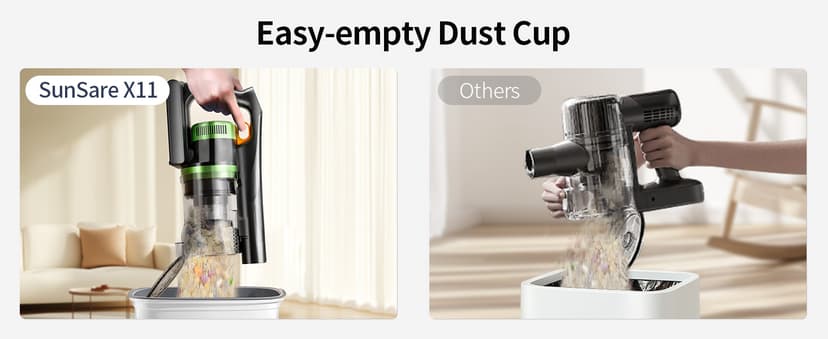 Cordless Vacuum Cleaner, 550W 45KPA 60 Mins Vacuum Cleaners for Home, Anti-Tangle Stick Vacuums with Rechargeable Battery, Dual-Handheld Lightweight Vacuum with Aromatherapy for Pet Hair Carpet Floors