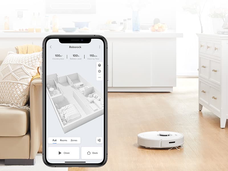roborock Q7 Max Robot Vacuum and Mop Combo, 30-Level Water Flow Control, 4200Pa Suction, PreciSense LiDAR Navigation, No-Go Zone, No-Mop Zone, App & Voice Control, Ideal for Pet Hair
