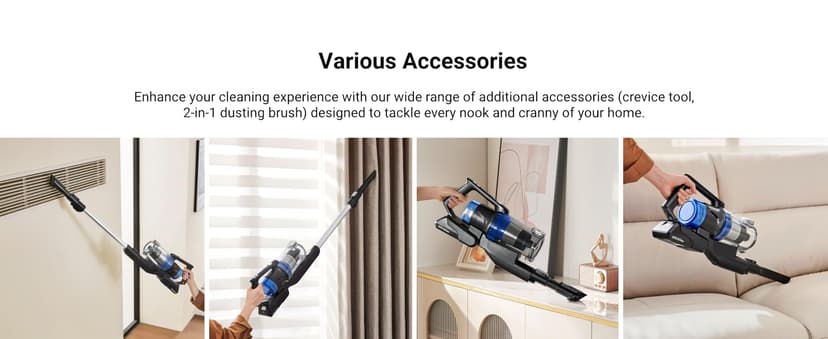 Eureka Stylus Elite NEC490BL Cordless Stick Vacuum, 350W Powerful Suction, Self-Emptying Station, 60-Min Runtime, Anti-Tangle Brushroll, 5-Layer HEPA Filtration, Ideal for Pet Hair&All Floor Types
